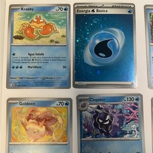 💙ALL BLUE RANDOM POKEMON COLLECTABLE CARDS(in Spanish)